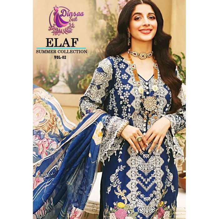 Dinsaa Elaf Vol 2 Cotton Pakistani Salwar Suits